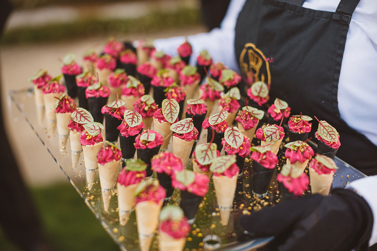 Serving canapés